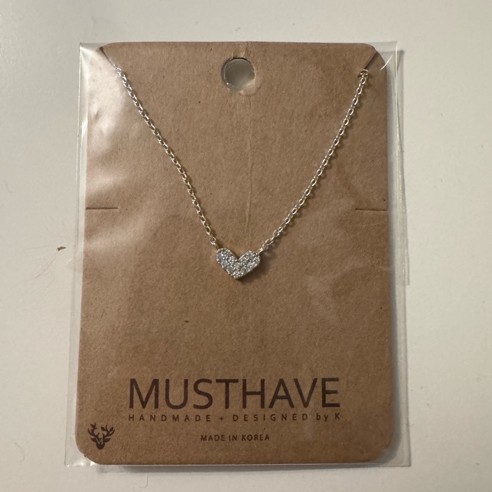 Silver Sparkle Heart Necklace Must Have Collections